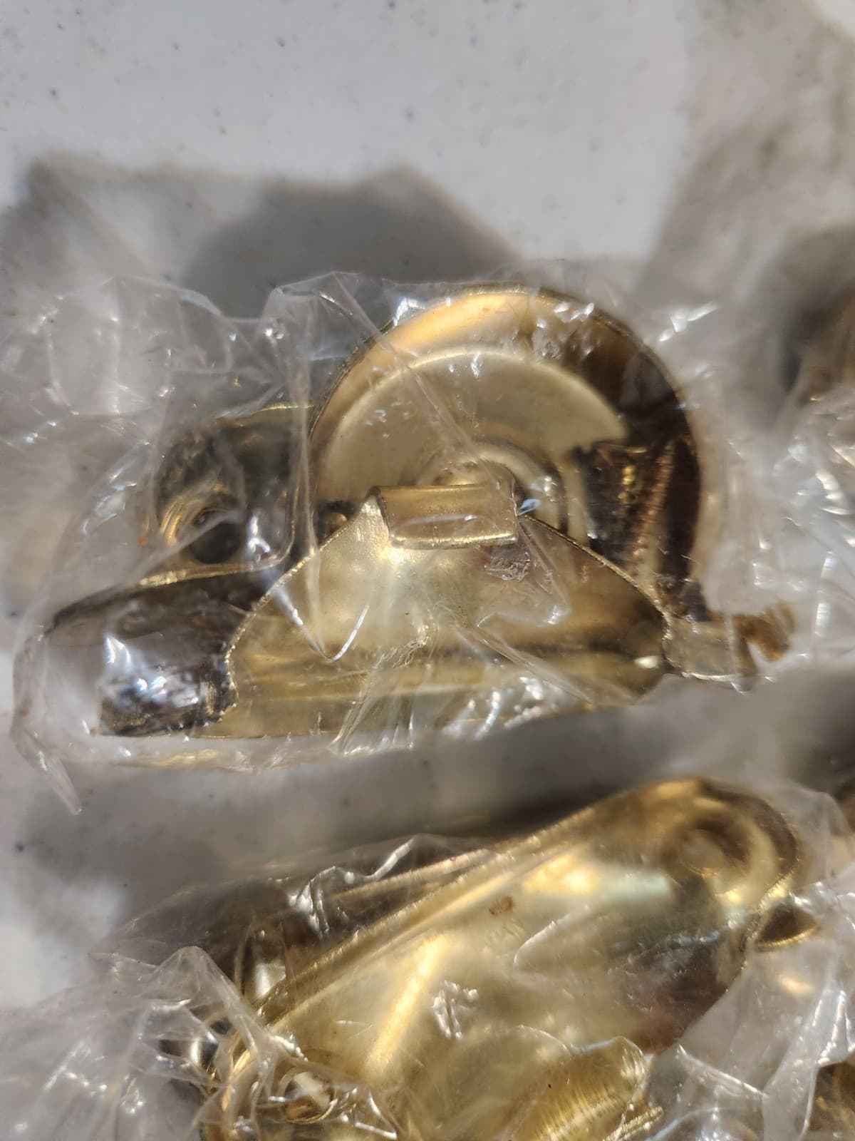 Set of 6 Moore-Handley Hardware Steel Sash Window Lock 550-DB ~ Brass ~ NOS 2