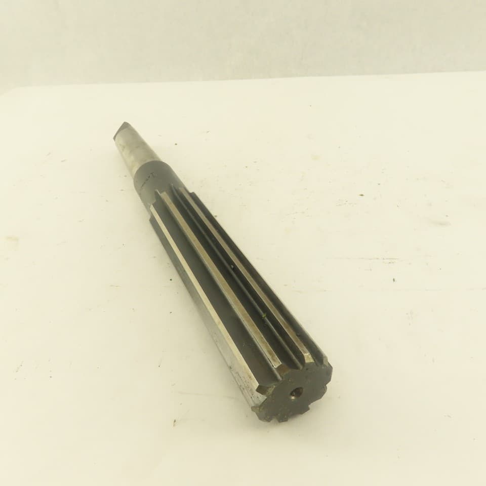 1" Straight 10  Flute Reamer Morse Taper MT3 Shank 5" Flute Length 3