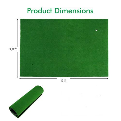 Real Feel 3.8x5Ft Golf Hitting Mat  Large Dual Turf Alignment & Angle of Approac 5