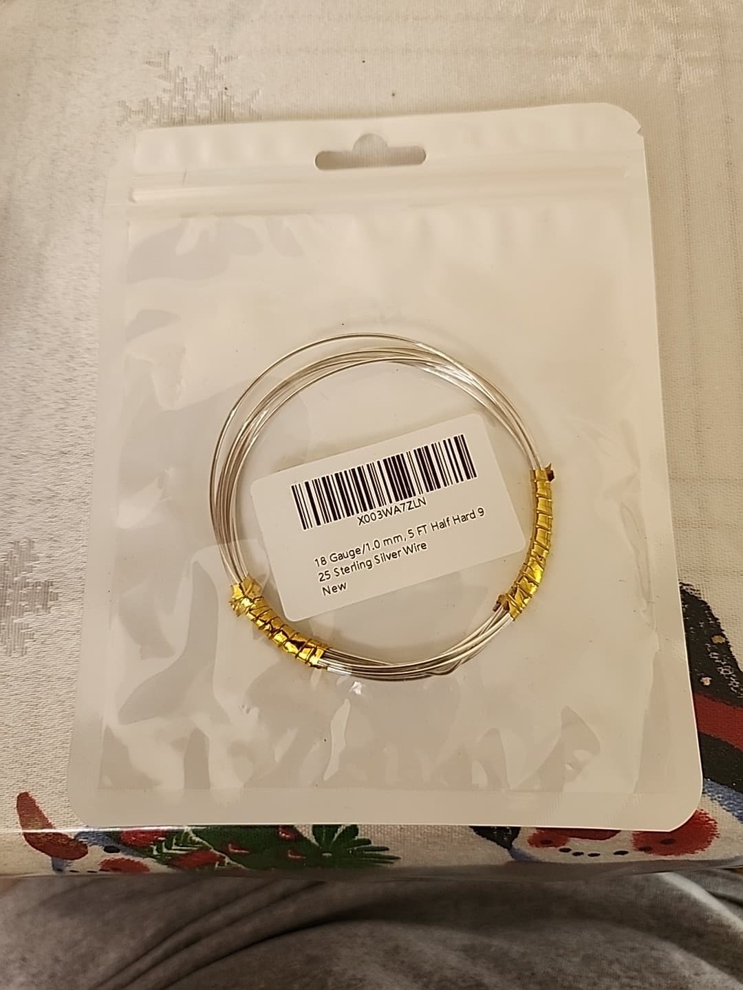 18 Gauge/1.0 mm, 5 FT Half Hard 925 Sterling Silver Jewelry Wire 18 Gauge