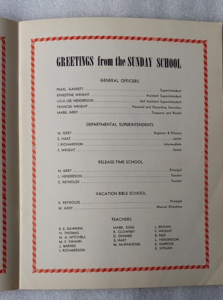 20th Annual Womans Day Celebration Program 1957 Baptist Temple New York City  4