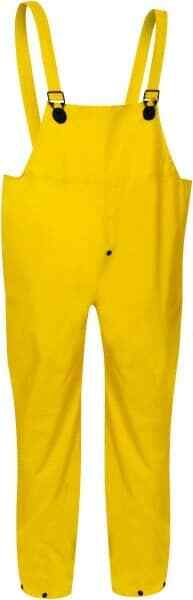 PRO-SAFE Waterproof Yellow PVC Rain Suit with Bib Pants & Detachable Hood: Si... 2