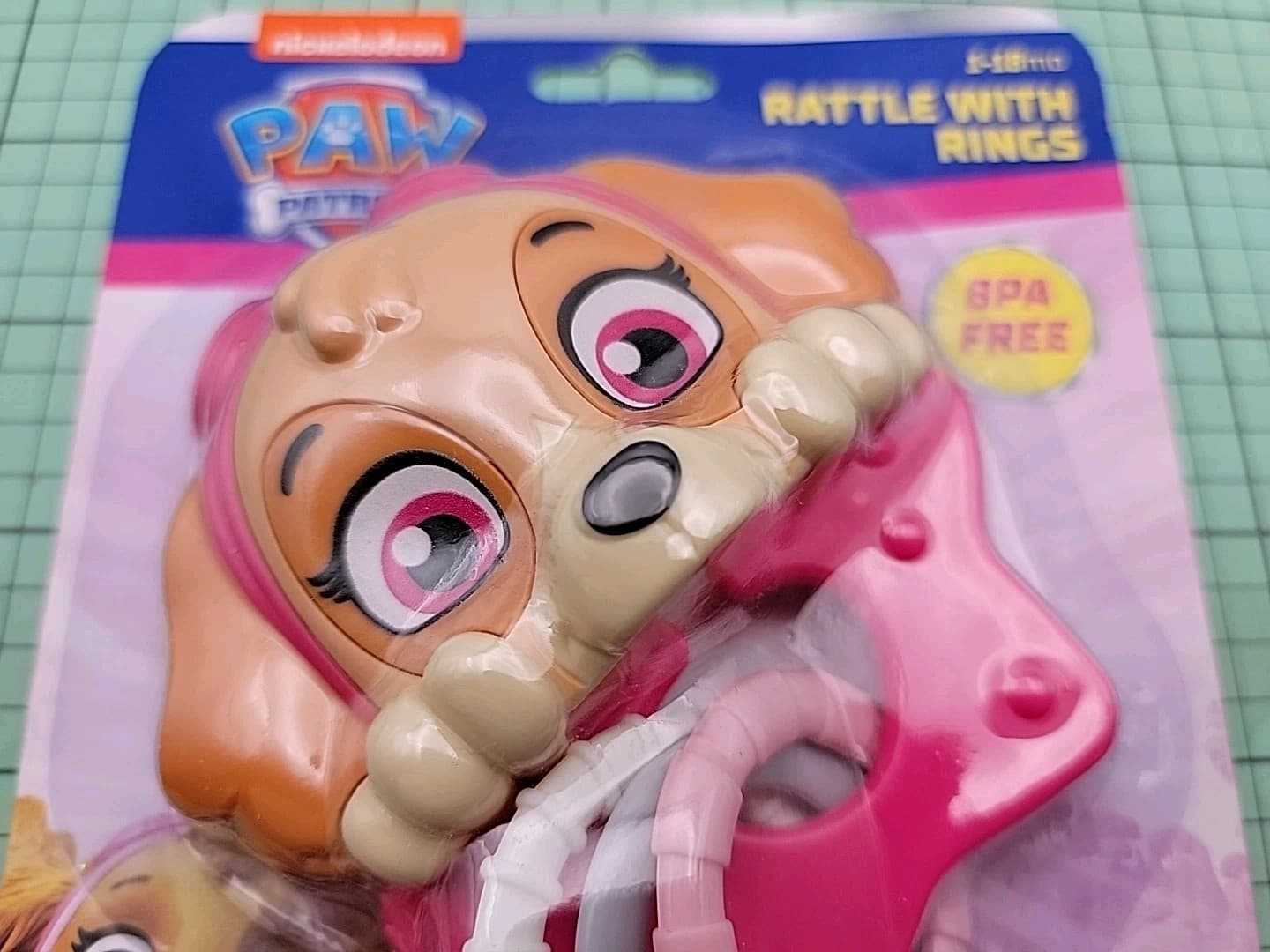 Nickelodeon Brand: Paw Patrol Pink Dog Baby Rattle w/ Rings, New & Free Shipping 5