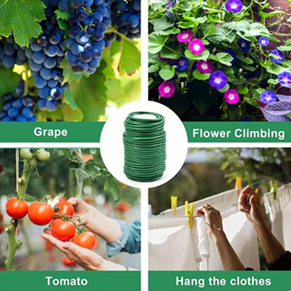 gardening tie, wrapped in plants, flexible and curved garden support wire tie 6