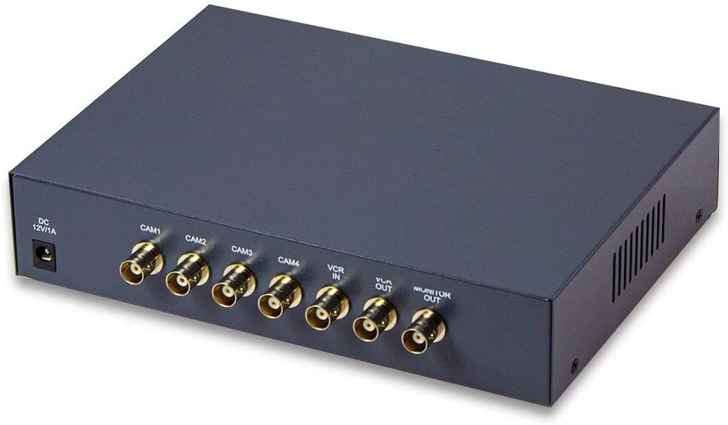 InstallerCCTV Video Quad Color 4CH Multiplexer 2 BNC Output w/ Remote Control 2