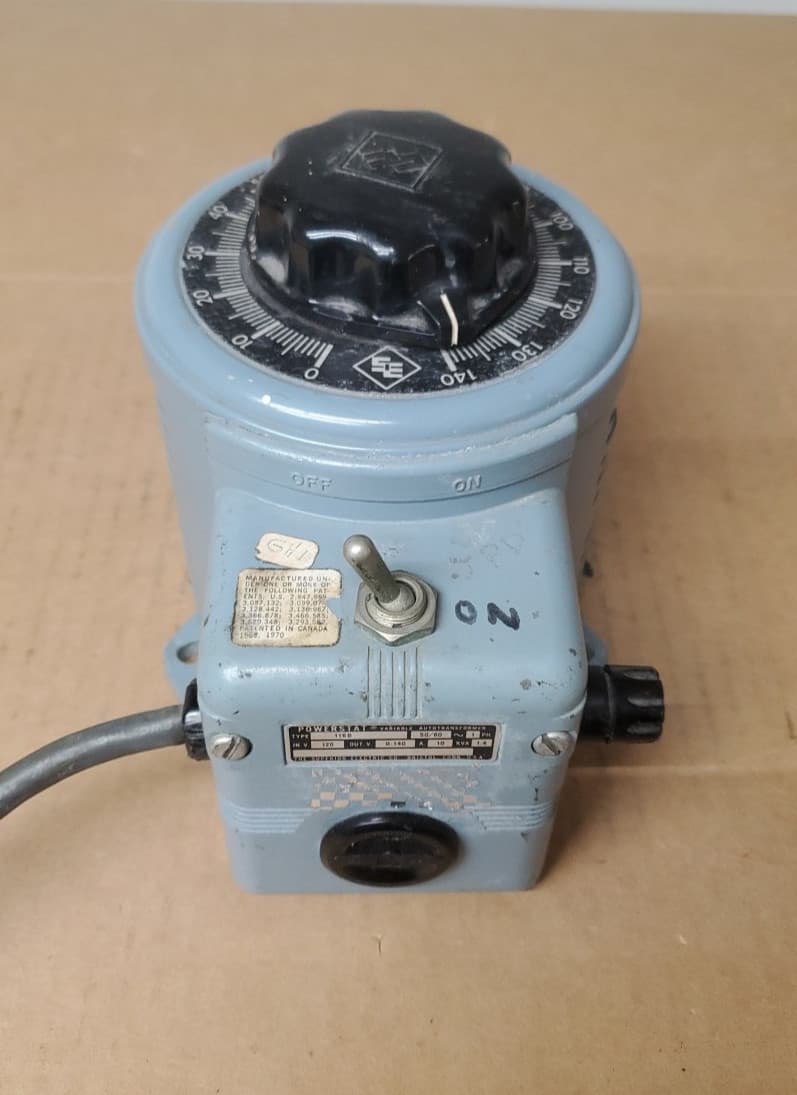 Powerstat Model 116B Variable Autotransformer Variac 0-140 V 10 Amp - WORKS