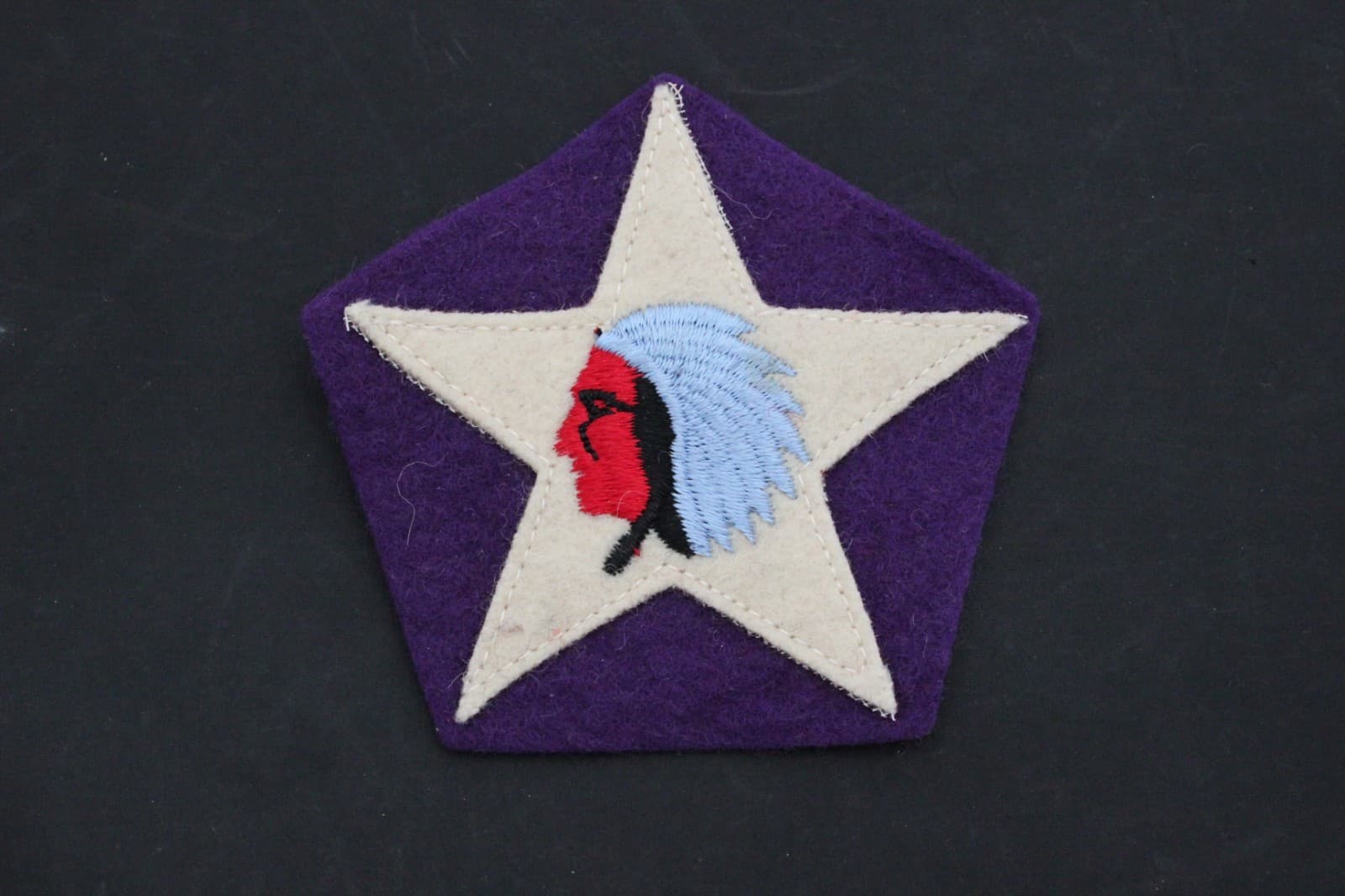 US Post World War I Army 9th Infantry Machine Gun Company AEF Shoulder Patch.