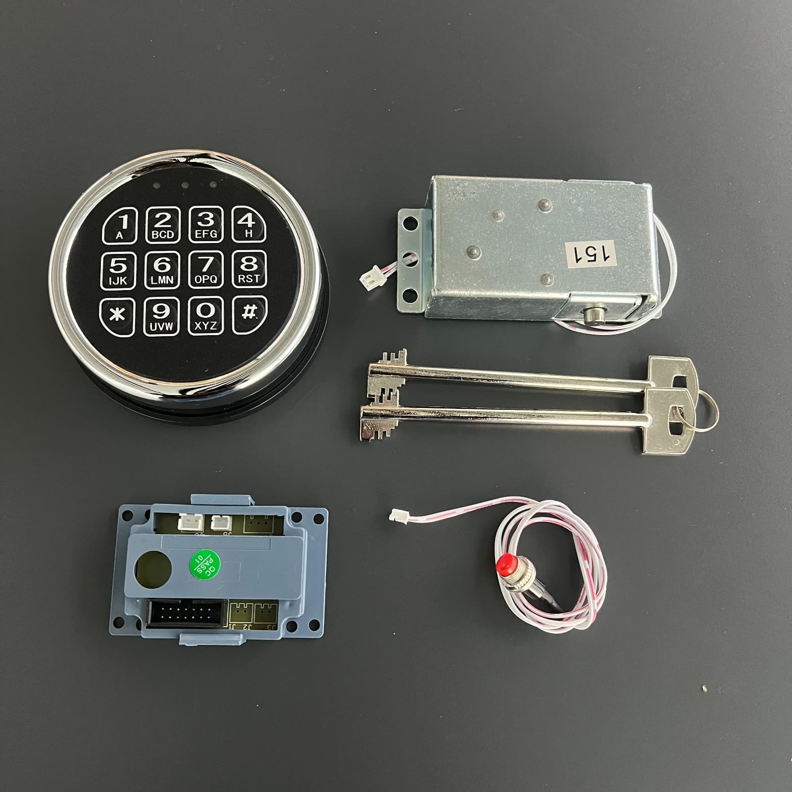Gun Safe Lock Replacement,Chrome Keypad Electronic Safe Lock with Solenoid Lock