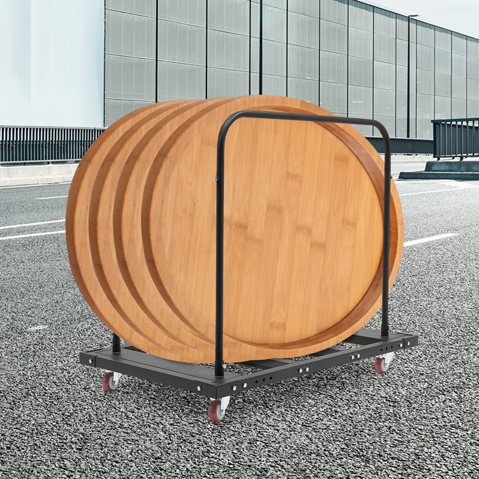 Large Capacity Rolling Cart, Folding Table Cart, Folding Table Trolley 3