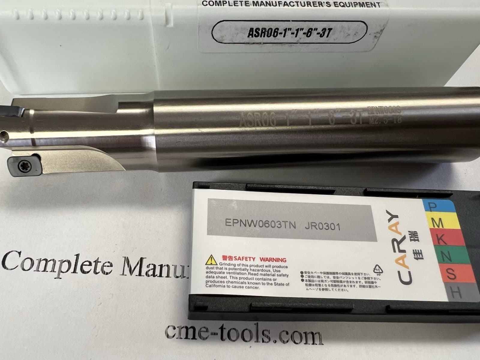 1” X6” Radius index end mill Extra 10 EPNW0603TN Inserts Fast Feed 506-ASR0610 3