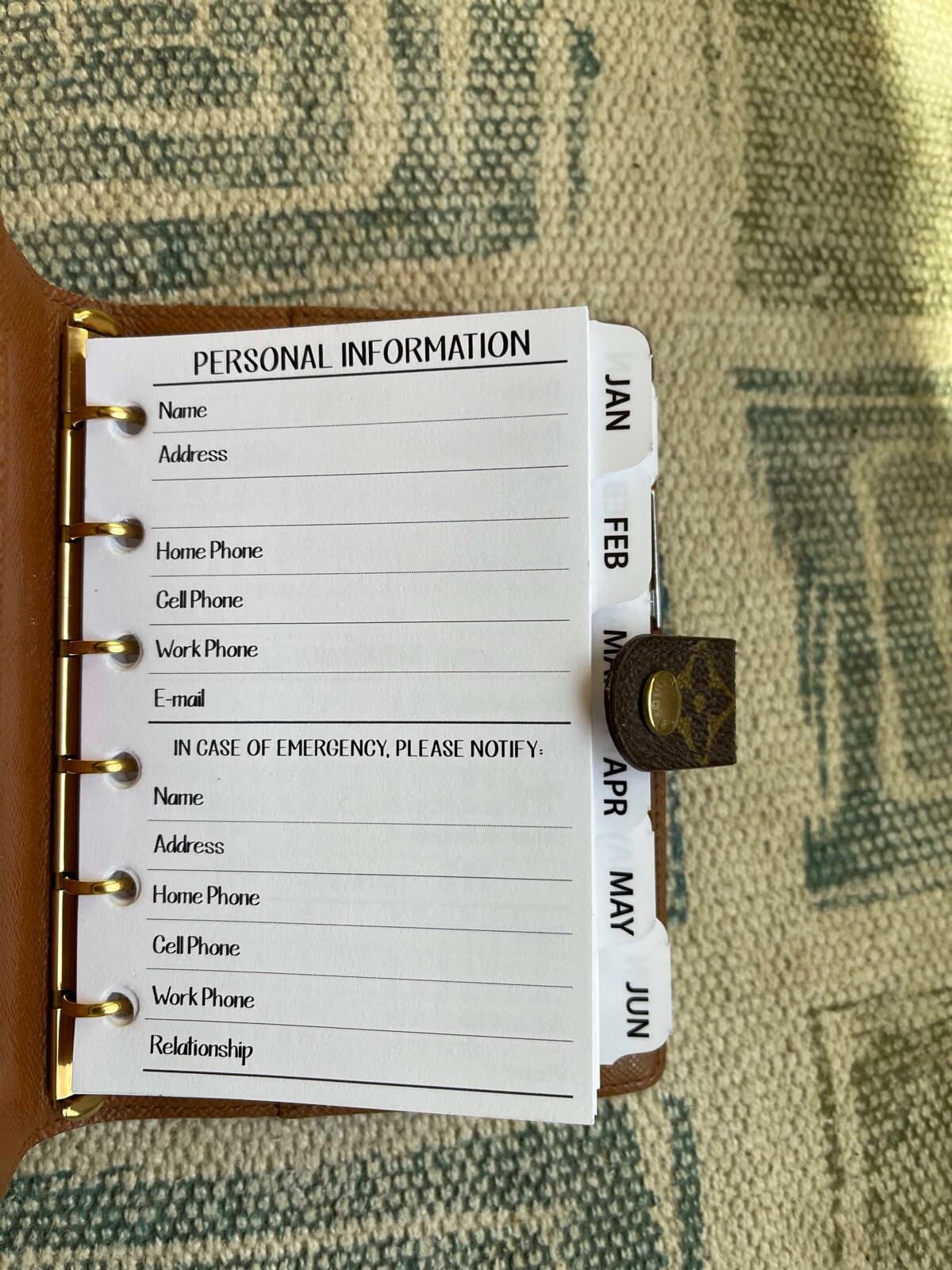 2026 fits Louis Vuitton LV PM Agenda: Tabbed Insert Calendar +Pen+Paper+ BONUS 4