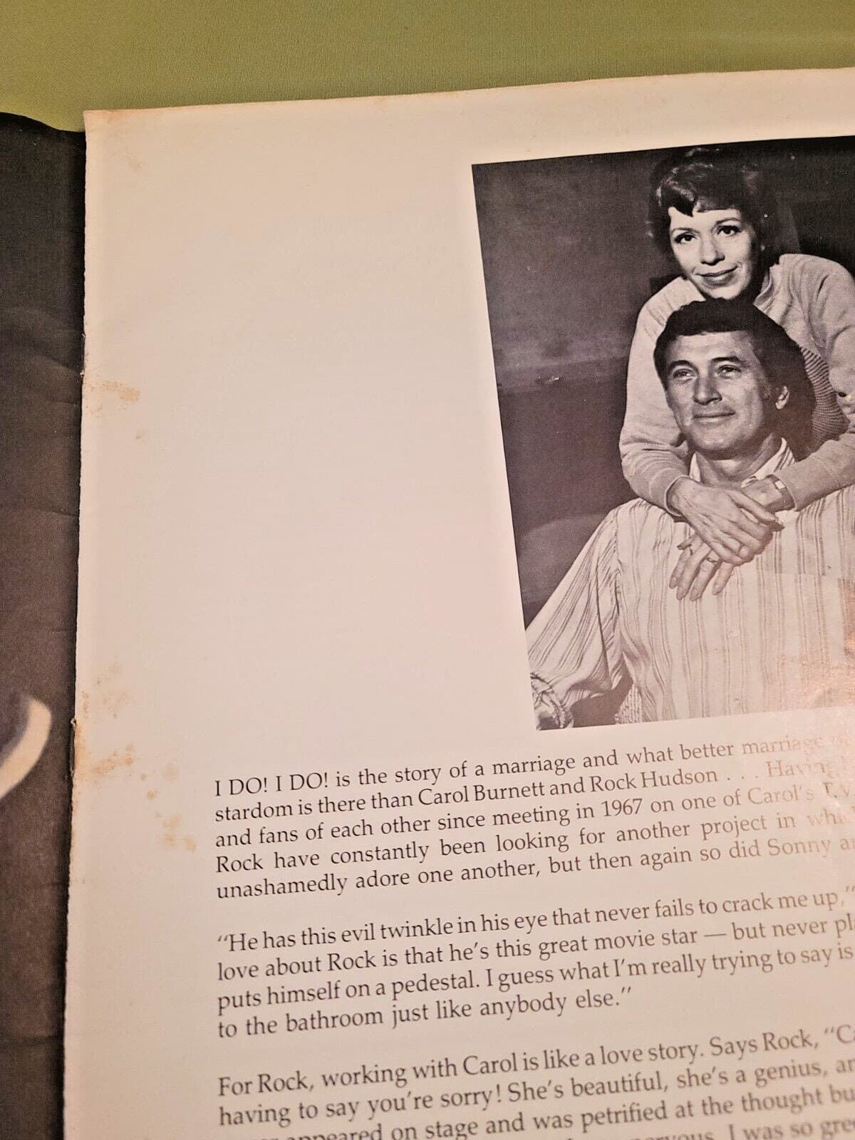 I Do! I Do! Souvenir Program, Carol Burnett & Rock Hudson, Dallas Tx, 1974 6