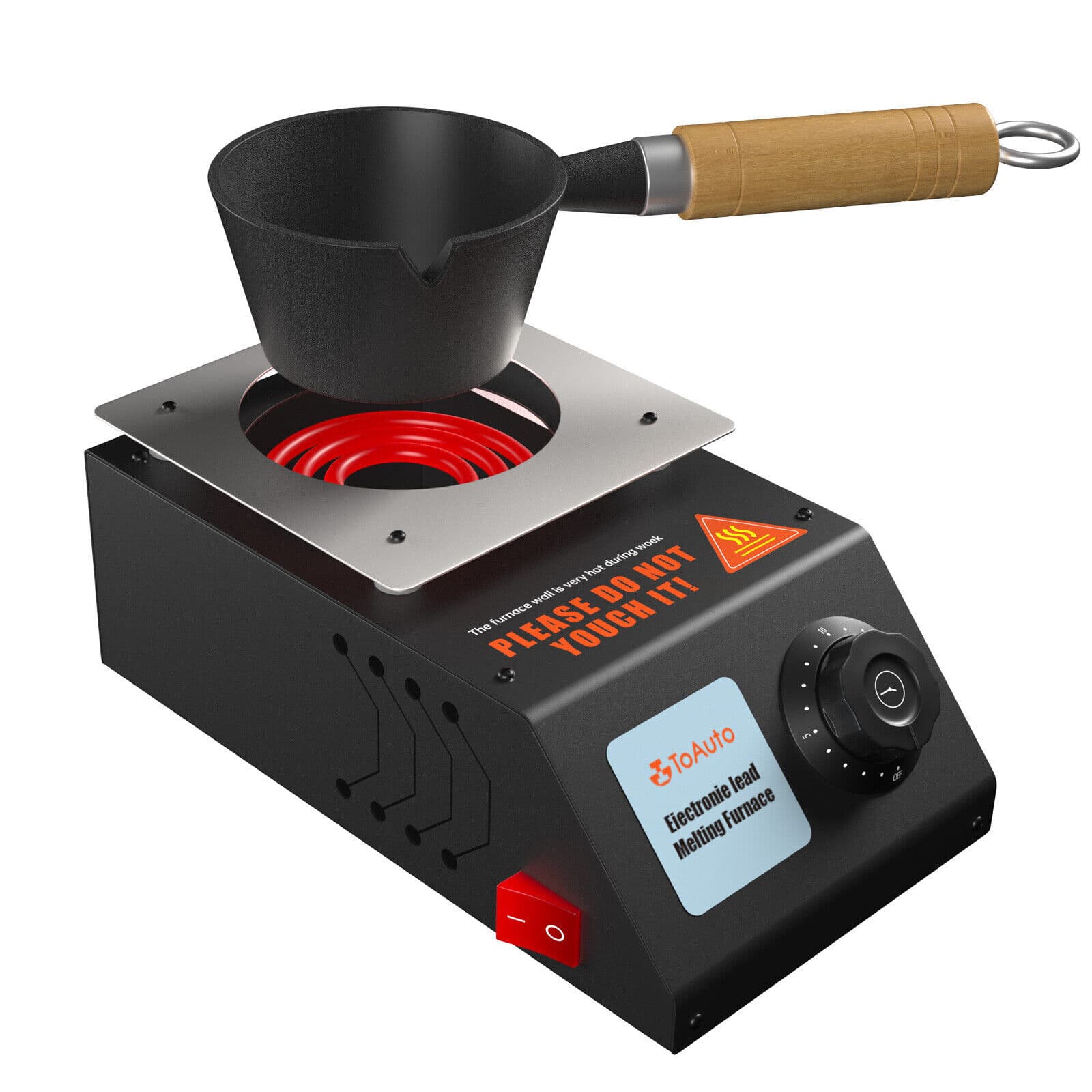 Lead Melting Pot Electric Metal Smelting Furnace for DIY Fishing Weight Mold US