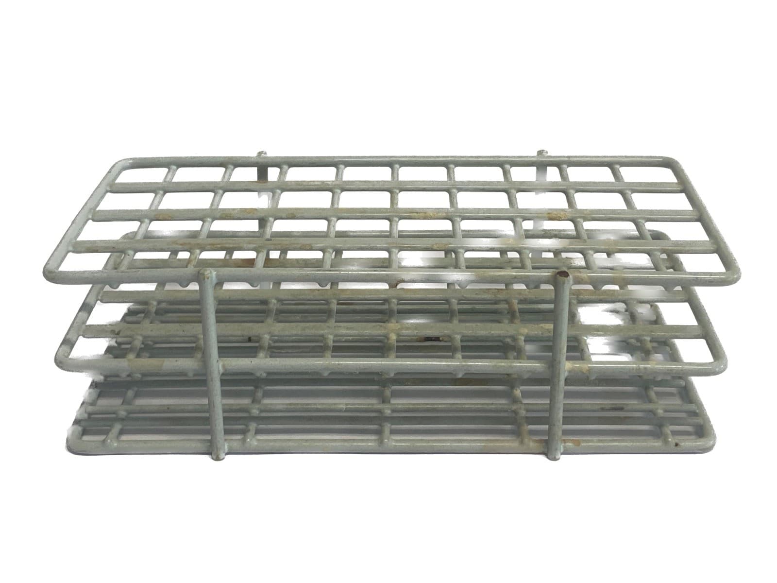 Lab 40-Place Epoxy-Coated Wire Test Tube Rack 15.5mm ID 4x10 Array Heavy Duty