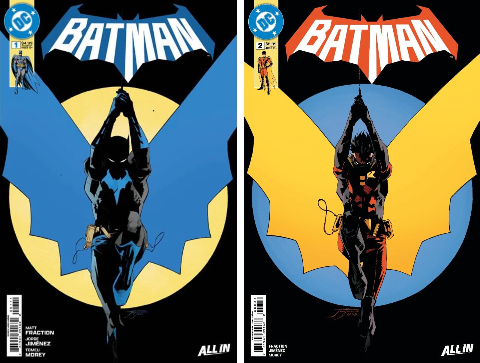BATMAN #1 & #2 (JORGE JIMENEZ SET)(2025) COMIC BOOKS ~ DC COMICS