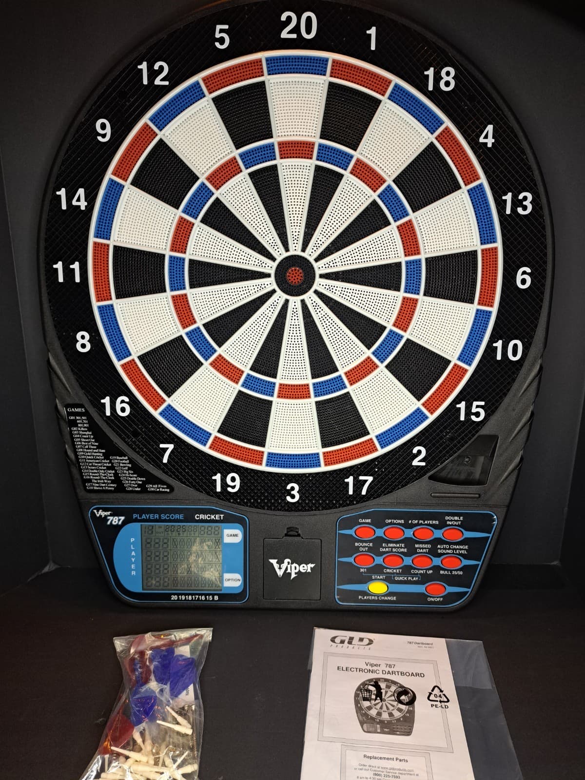 Viper 787 Electronic Dartboard 35 Games up to 16 Players NIB FREE SHIPPING!