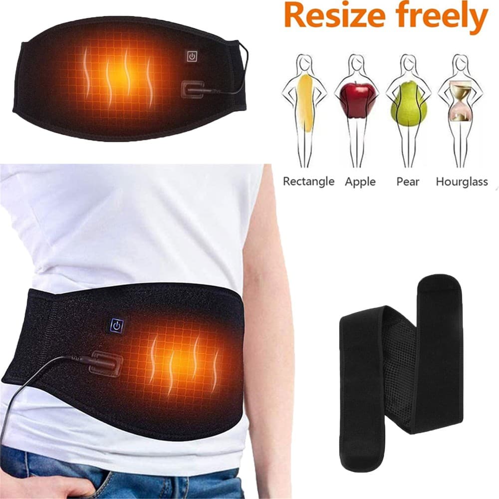 USB Heating Waist Pad for Back Pain Relief 3 Heat Levels Portable Electric Belt 3