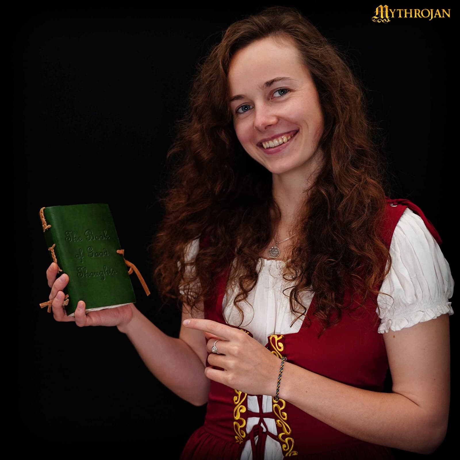 Leather Bound Journal Blank Notebook The Book of Good Thoughts Medieval Diary 3