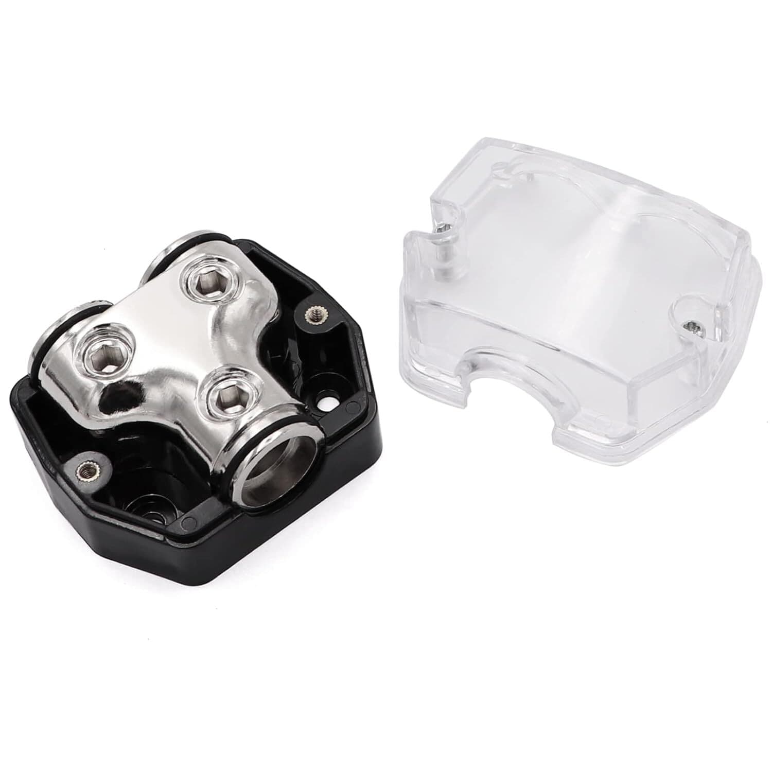 2 Way Distribution Block 0-4 AWG In, 0-4 AWG Out Car Audio Amp Power or Ground 3