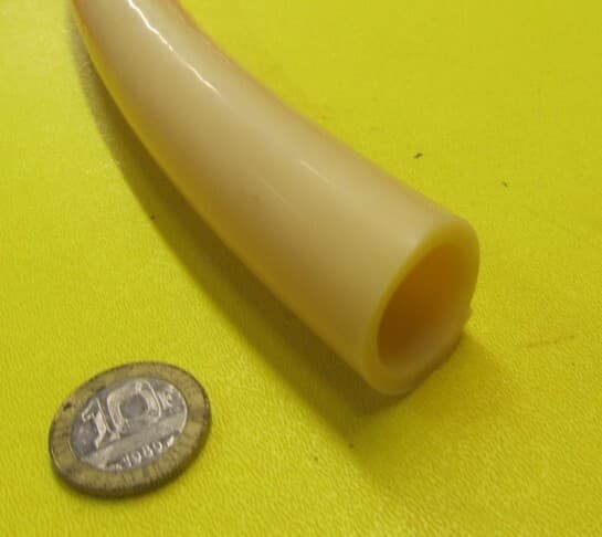 Latex Rubber Tubing Shore A35 Amber 1.0" OD x 3/4" ID x 1/8" Wall x 2 Ft Length 2