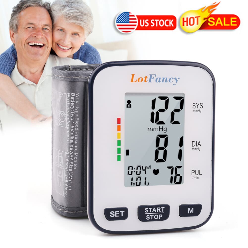 Automatic Digital Wrist Cuff Blood Pressure Monitor BP Machine Gauge Measurement 2
