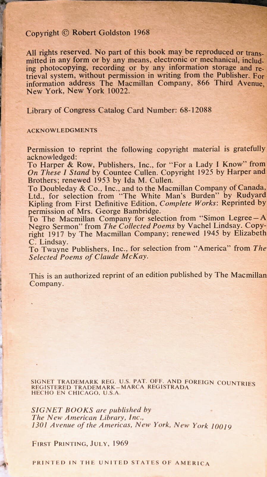 “The Negro Revolution” R.  Goldston, 1st Printing 1969. Mass Market Paperback. 5