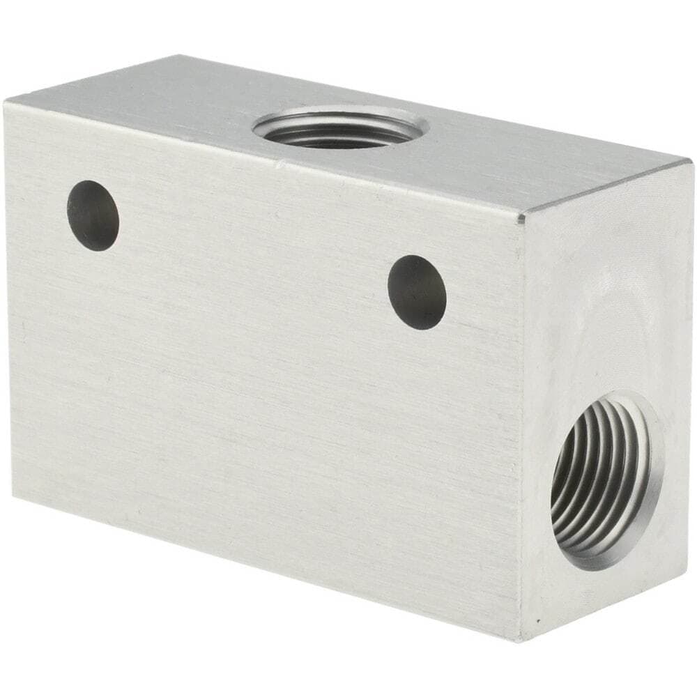 PRO SOURCE 1/8 F NPS Air Control Shuttle Valve: 2 Inlets, 140 max PSI 3