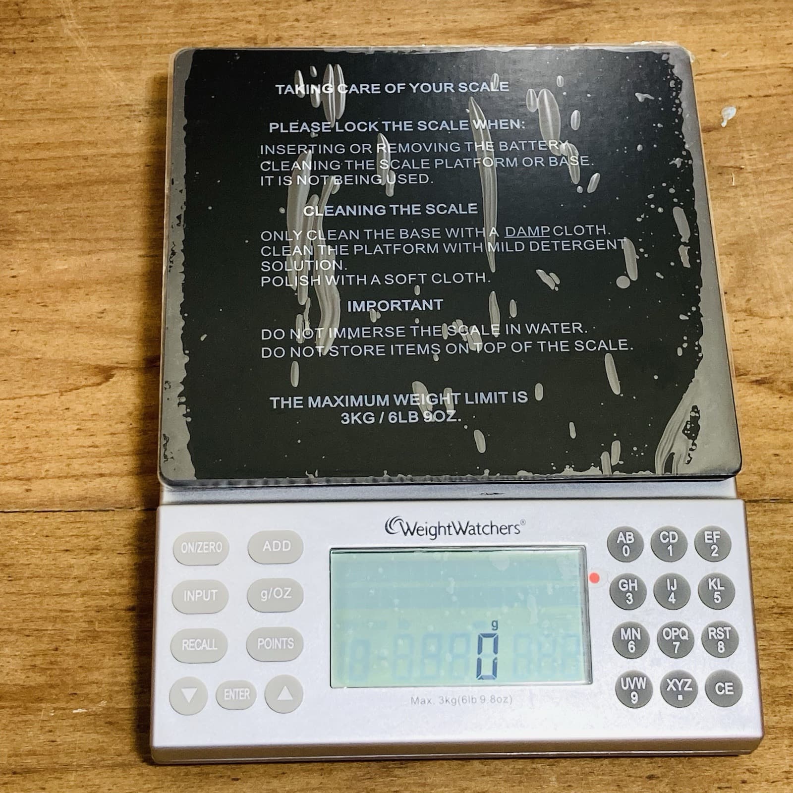 Weight Watchers Electronic Food Scale w/Points Values Database Large Display 2