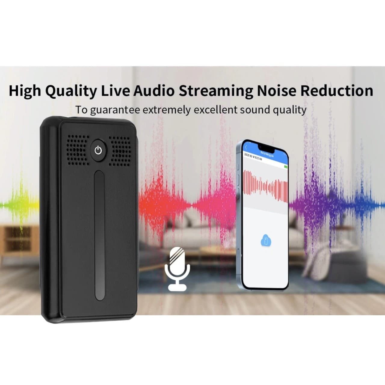Wireless Wi-Fi Sound Activated Recorder Unlimited Live Audio 4 Mo Battery 128GB 6