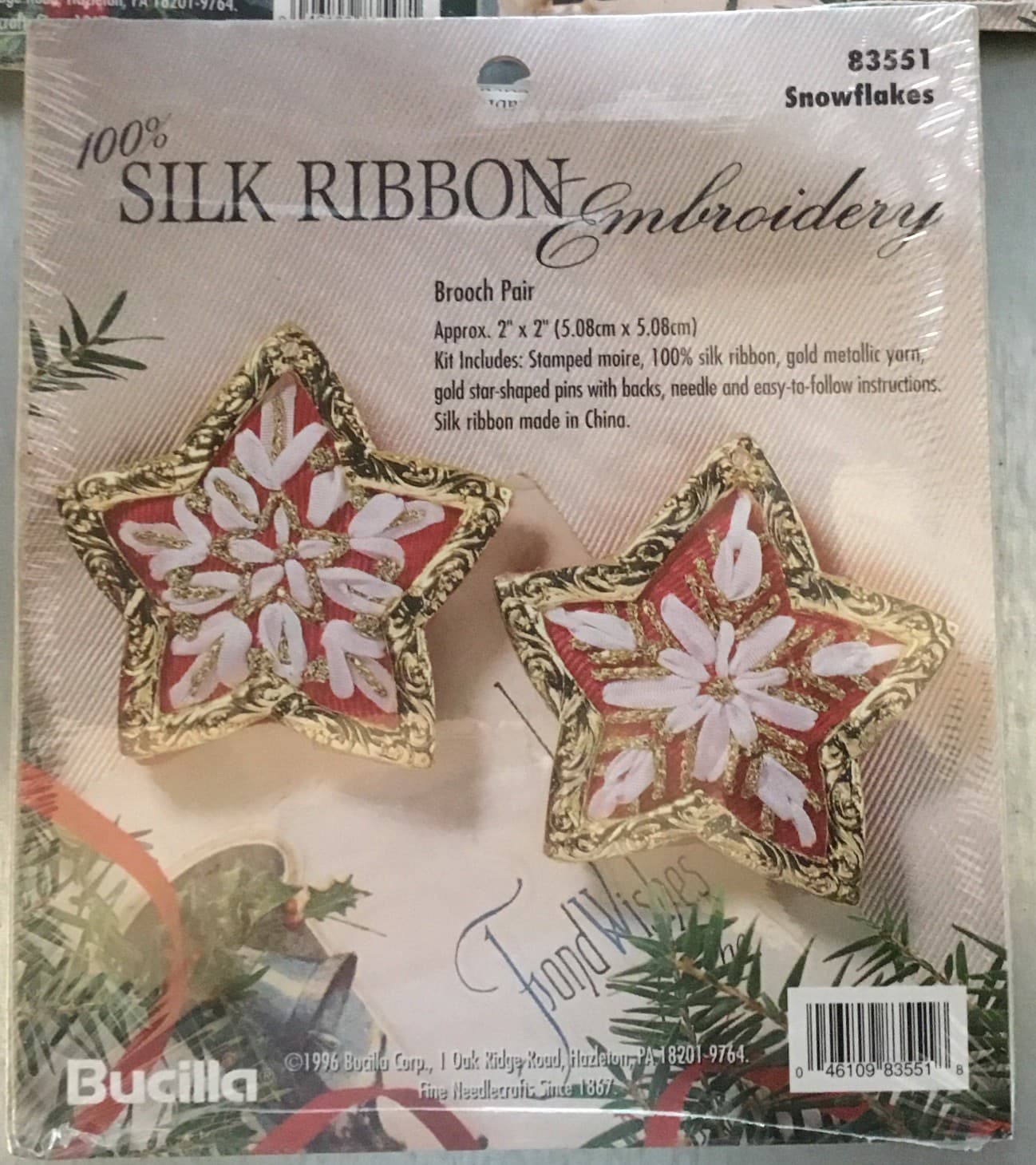 Lot Of 3 Bucilla 100% SILK RIBBON Embroidery Framed Christmas Ornaments Kits 2