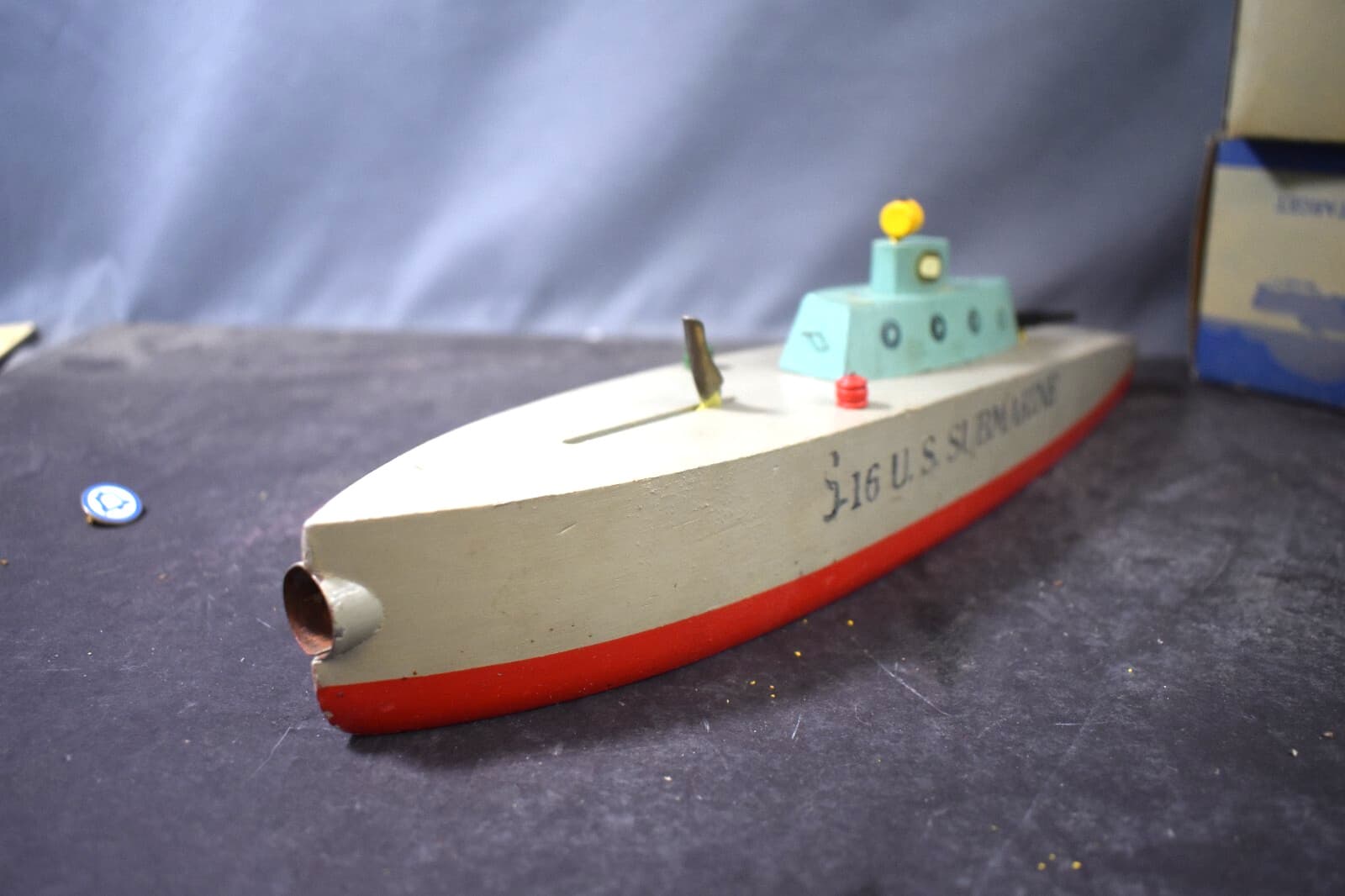 Keystone Action Submarine, Wood, w/ Torpedos & Target, Item 217, 2485453 4