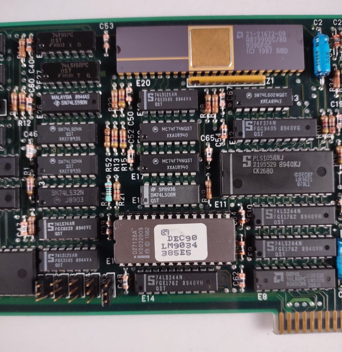 TWO Vintage DEC Digital DEPCA 10Base2 ethernet card 8 bit ISA 5