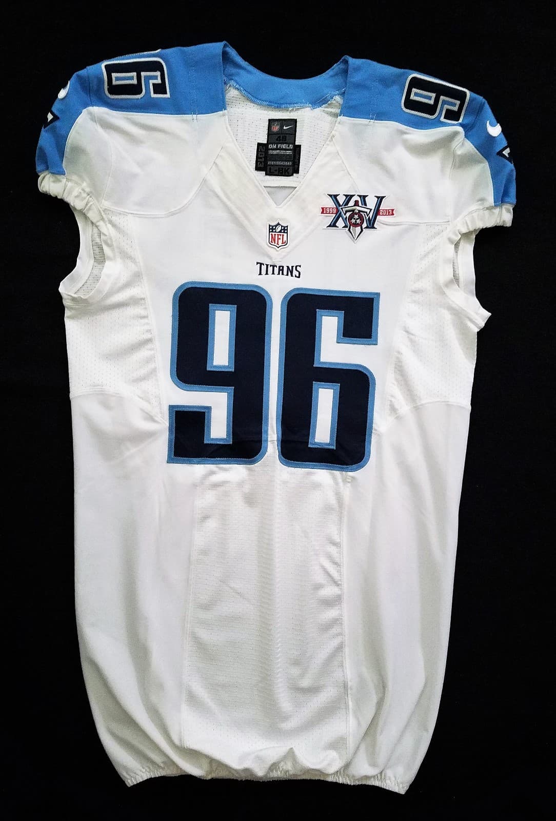 Tennessee Titans #96 DaJohn Harris NFL Game‑Issued Jersey with XV Patch - 43843 3