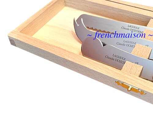CLAUDE DOZORME Laguiole French BREAKFAST Picnic Cheese Jam Bread Knife Gift Set 3