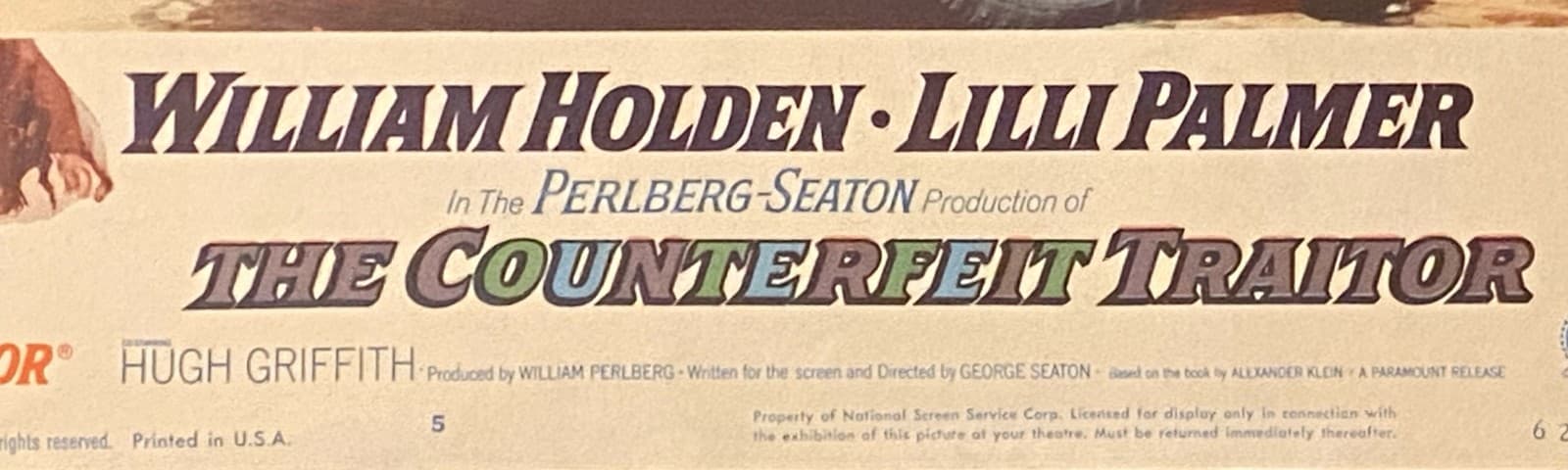 original 1941 Lobby Card THE COUNTERFEIT TRAITOR   11x14"  VG+ with slight aging 2