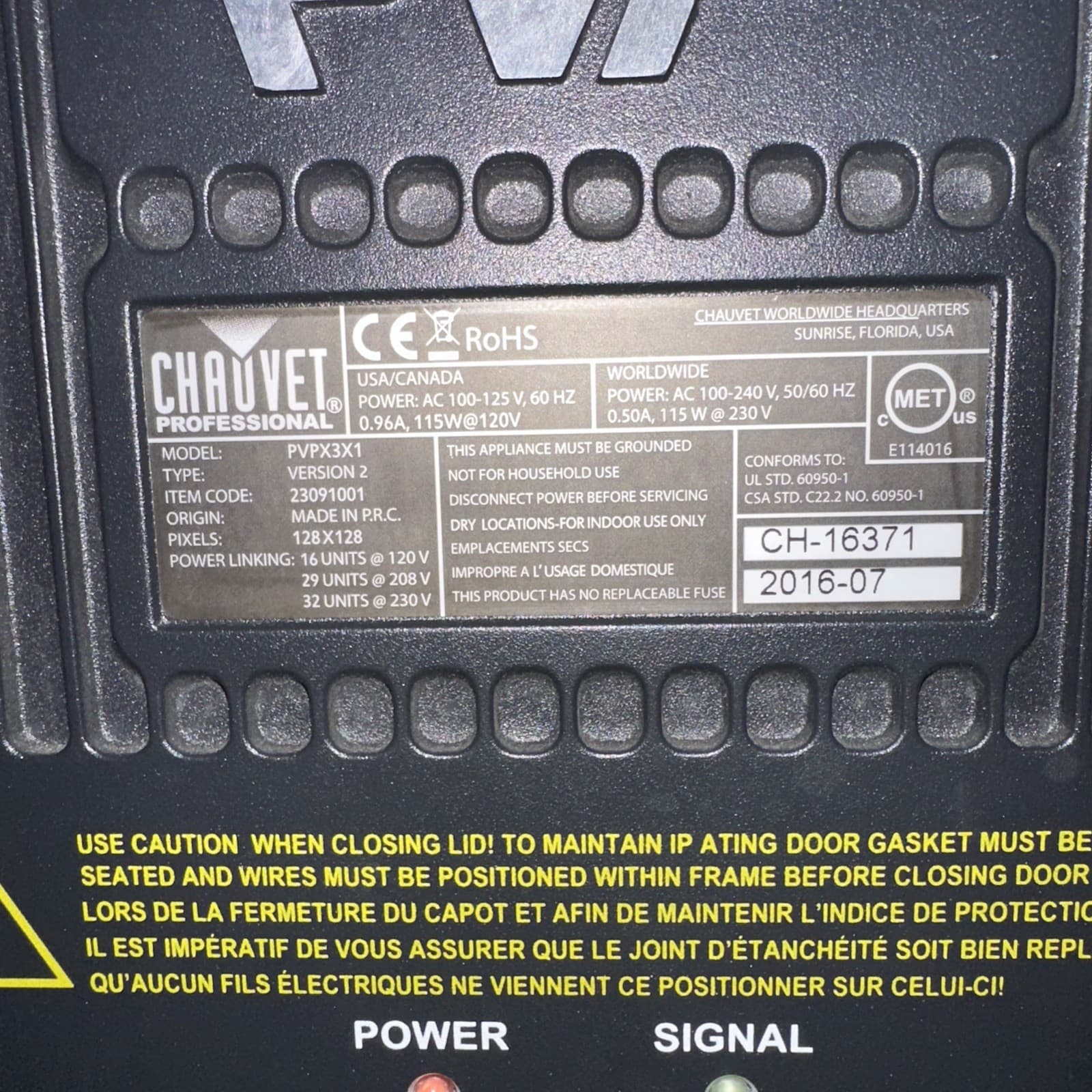 chauvet PvP X3 X1 Version 2 Stage Screen,tested Works,no Accessories,10 Panel 4