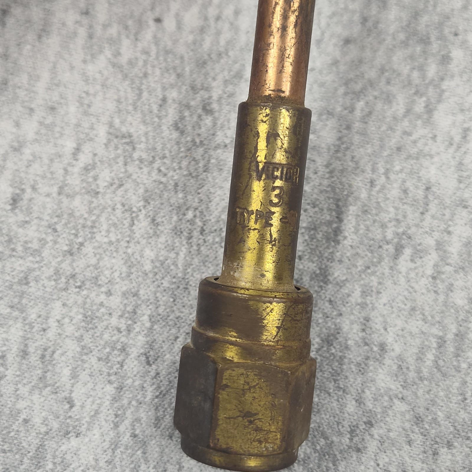 Victor No. 3 Oxy Acetylene Welding Brazing Torch Tip Copper Brass Attachment 2