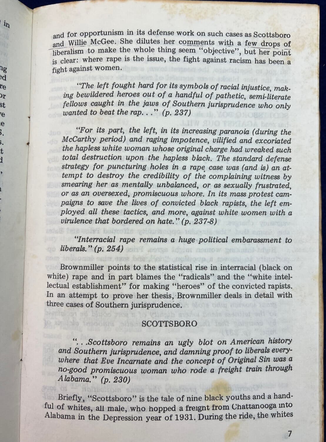 African American Answer to Susan Brownmiller Against Our Will Vntg Feminist Book 3