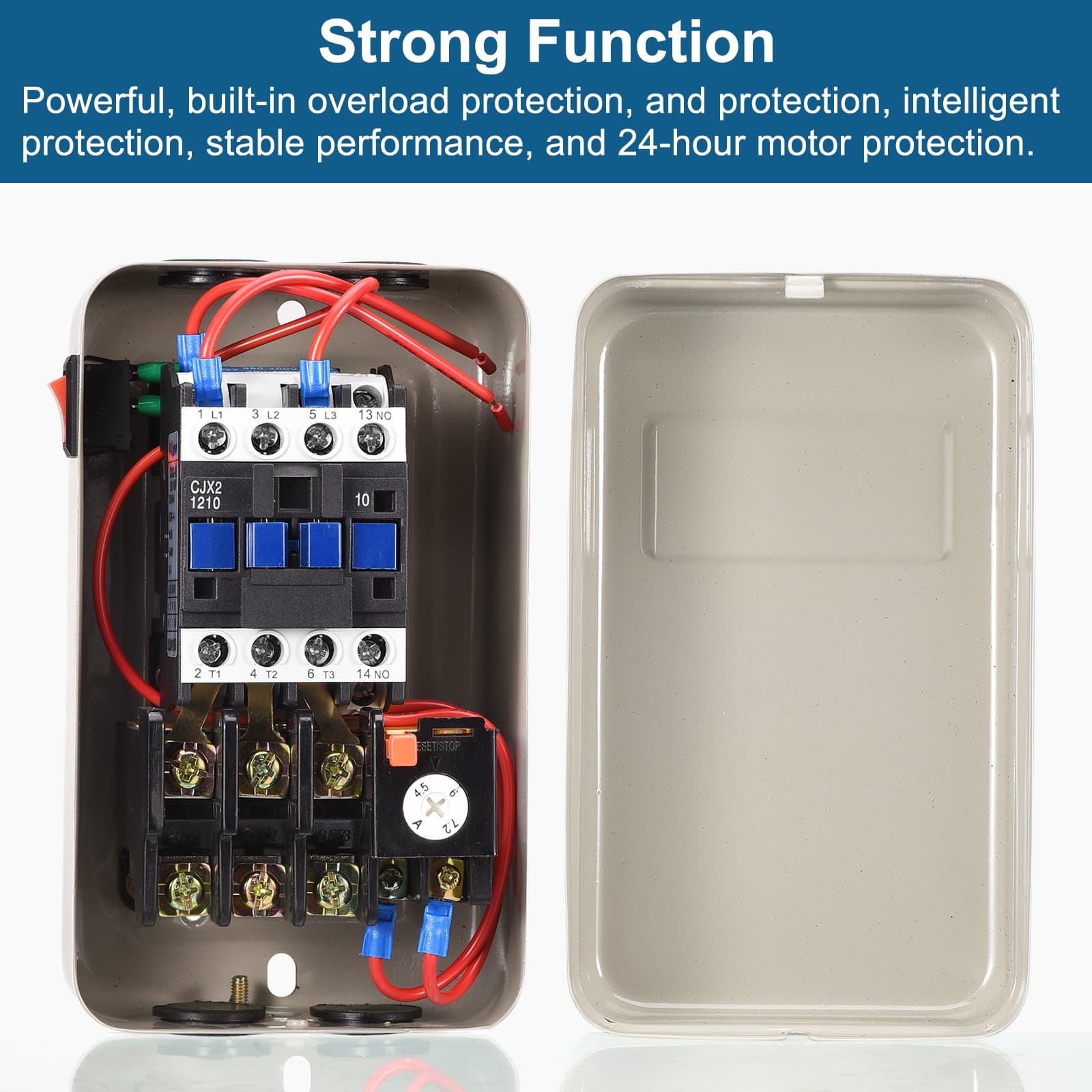 Magnetic Electric Motor Starter, 380V 2.2KW 3HP,  3 Phase Electric Starter 4