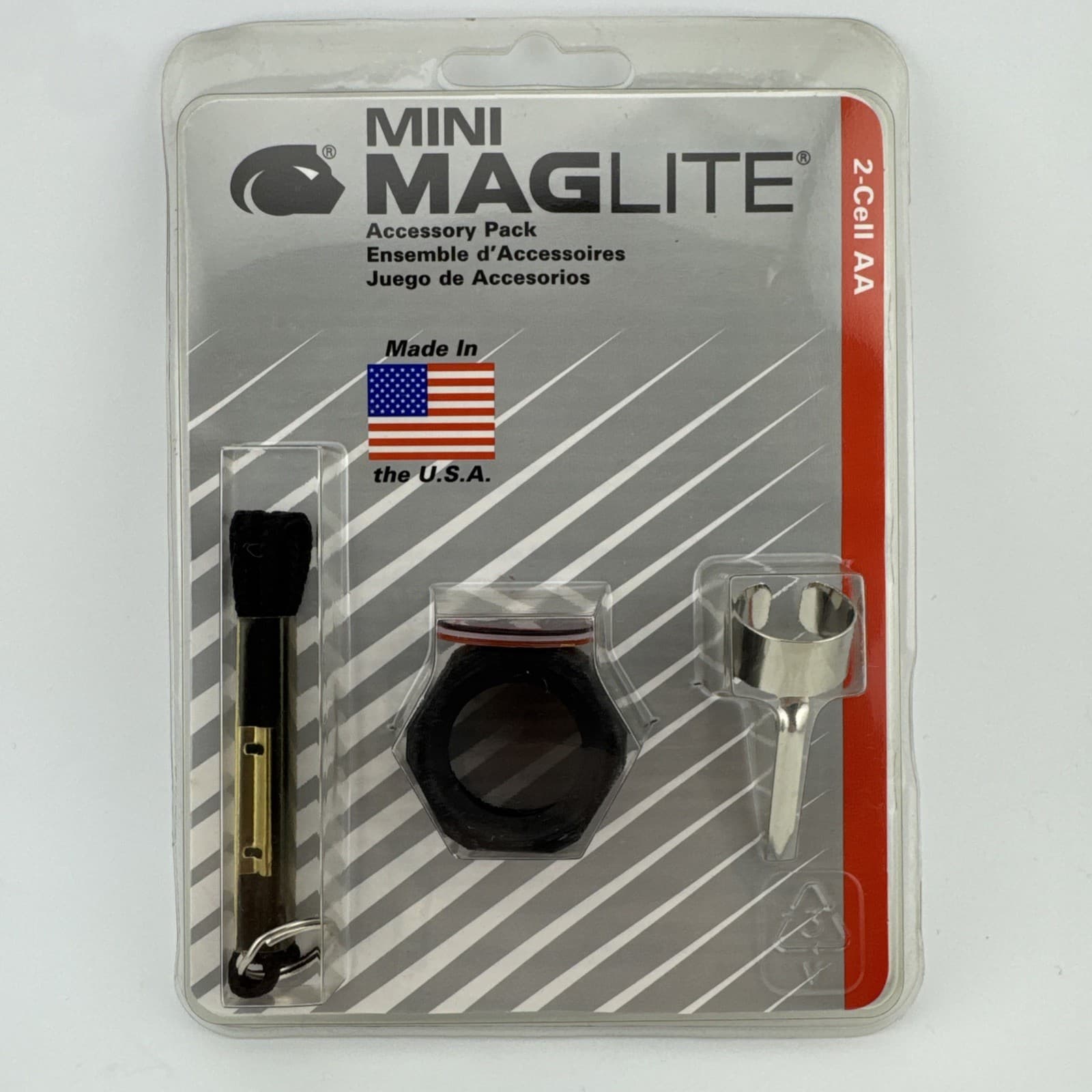 Maglite Mini 2 Cell AA Flashlight Accessory Pack w/Three Lens LR06 NEW -- SEALED