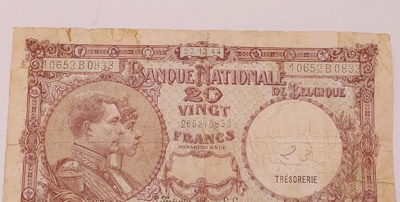 Belgium 1943-1944 Banque Nationale De Belgique Francs Banknote Lot 4