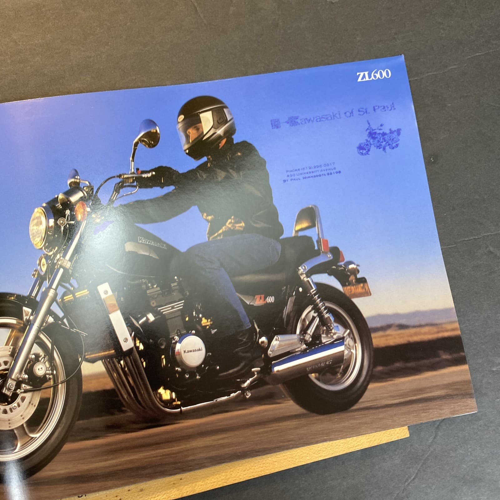 VTG Kawasaki ZL600 Motorcycle 1986 Full Color Glossy Sales Brochure Specs 4