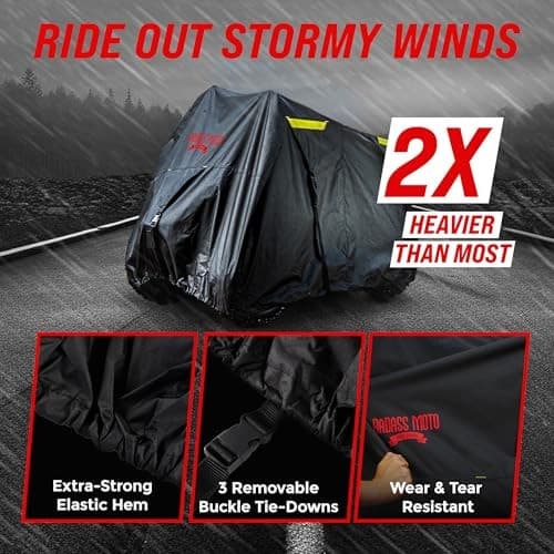  ATV Covers Waterproof Outdoor Heavy Duty, Rip ATV-LARGE 95" LONG Zippered 6