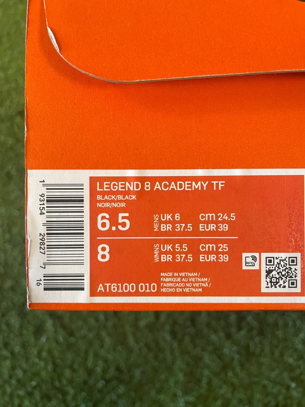 Nike Legend 8 Academy Turf Soccer Shoes US Size 6.5 - Black 5