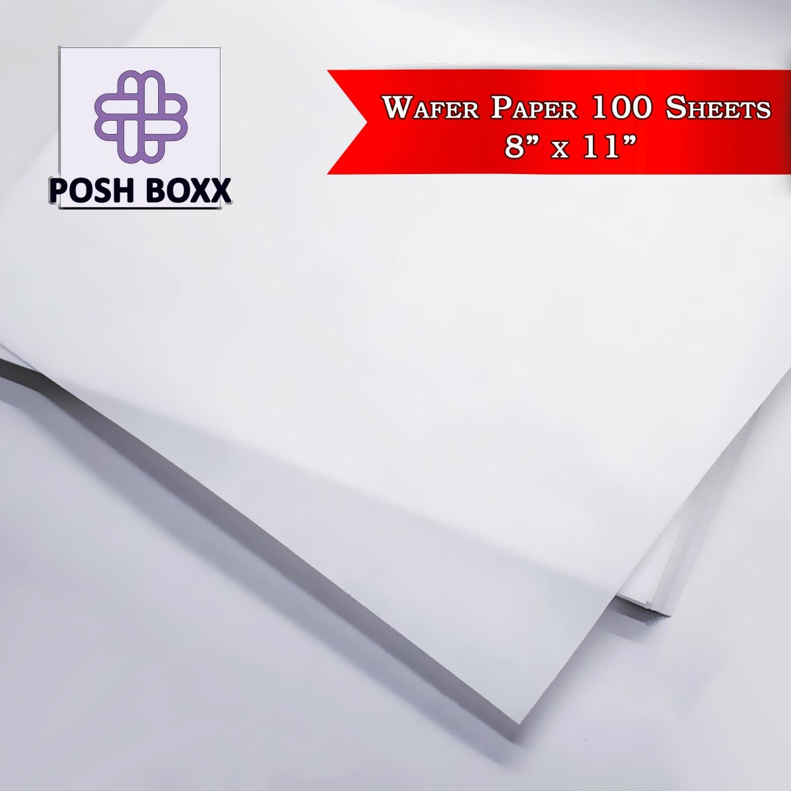 100 pcs WAFER RICE PAPER designed for edible printing w/ edible ink printers