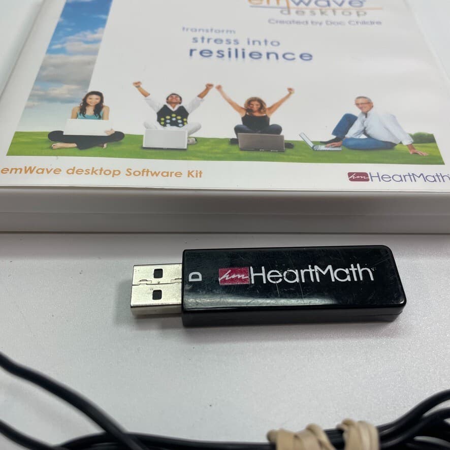 HeartMath emWave Desktop Hardware/Software (PC/Mac) System Pulse Sensor 2