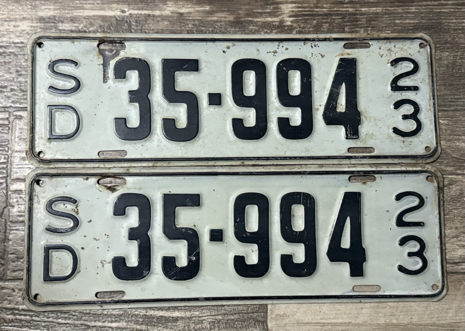 1923 South Dakota pair. Good Shape For Age!-#35 -994 Hyde County