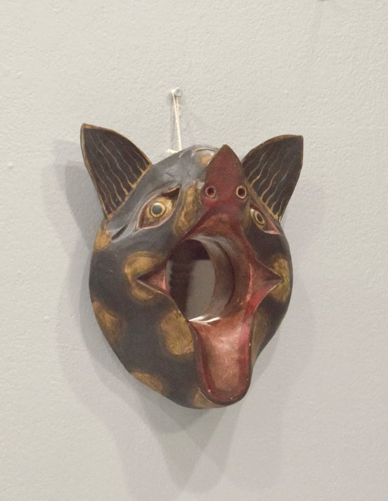 Indonesian Pig Folk Art Wall Mirror 2