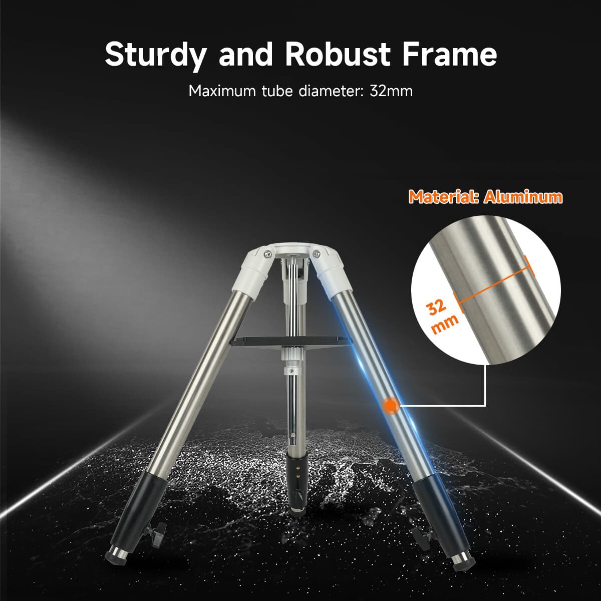SVBONY SV225 Alt-Azimuth AZ Telescope Mount + Aluminum Tripod Sturdy Extendable 4