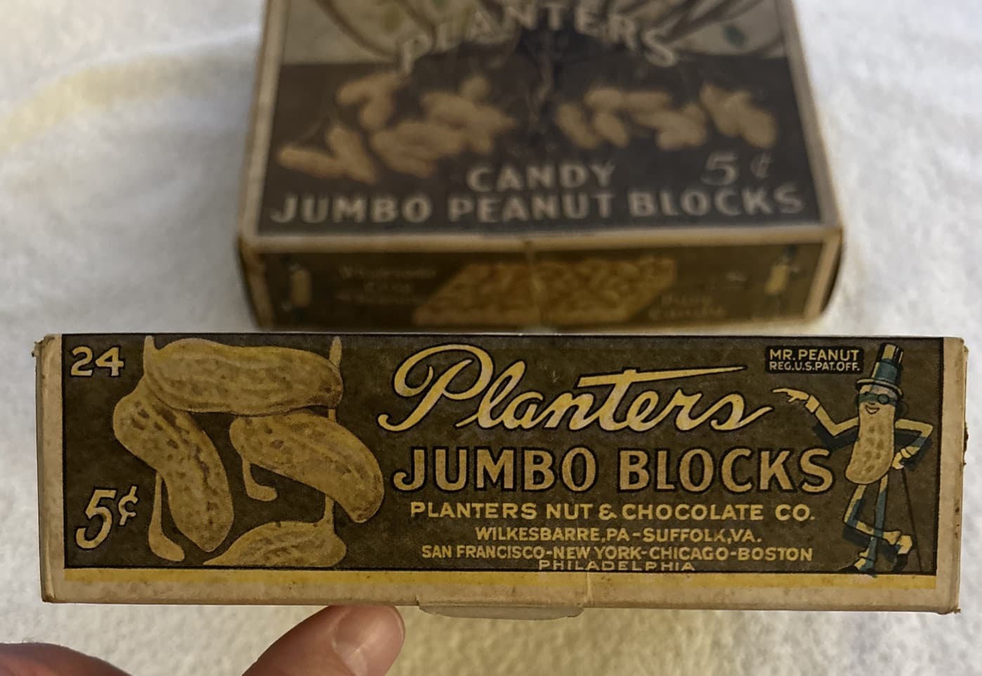 Very Early Planters Peanuts Mr Peanut Cardboard Box 6